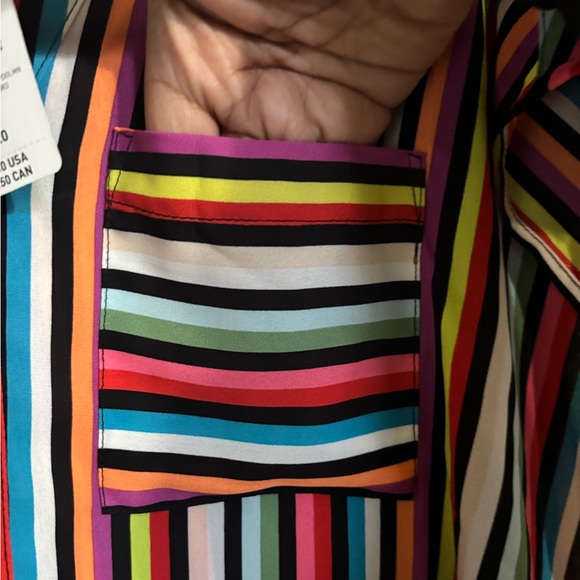 Torrid Colorful Striped Blouse NWT - Picture 4 of 7